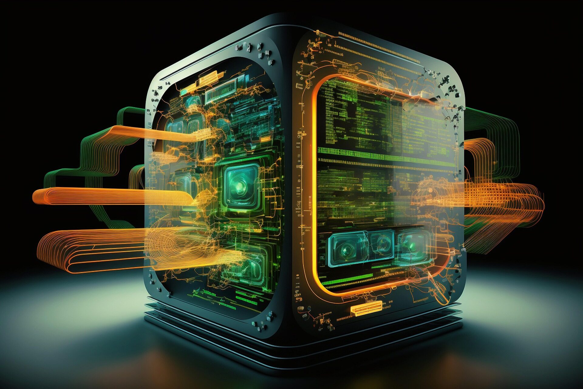 Server Würfel der für Cloud-Computing steht